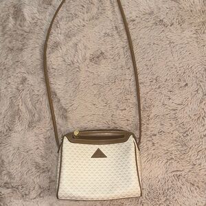 Liz Claiborne White and Brown Shoulder Bag